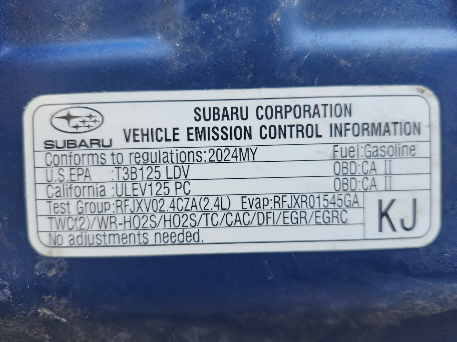 Emission Sticker Photo