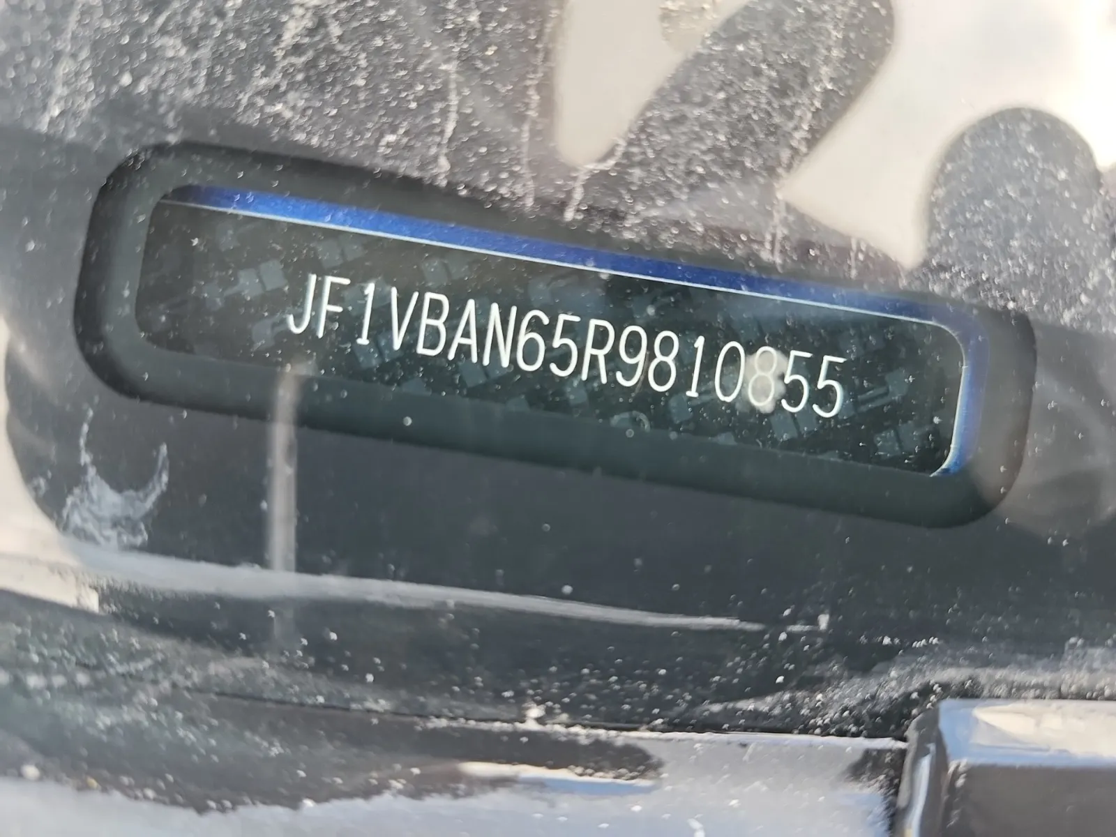 Dash VIN Plate Photo