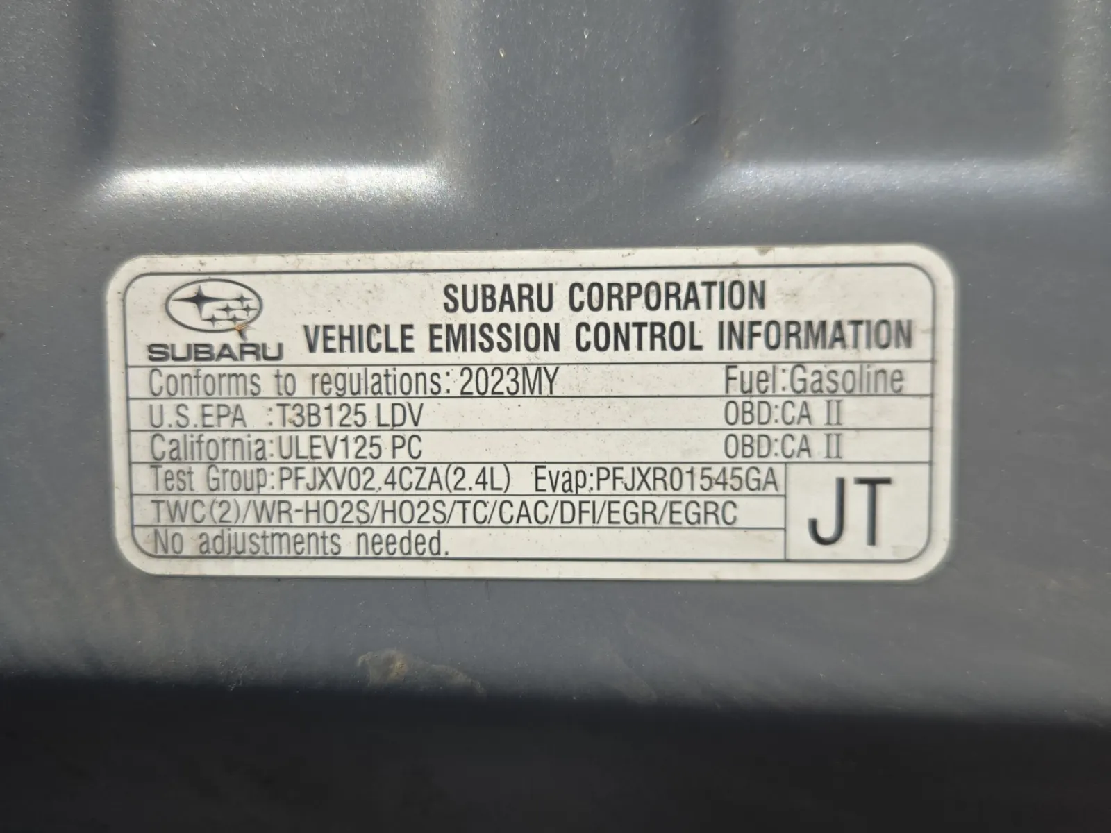 Emission Sticker Photo