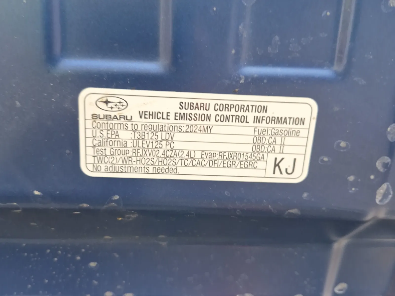 Emission Sticker Photo
