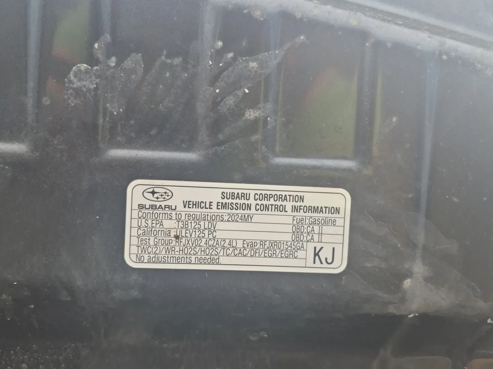 Emission Sticker Photo