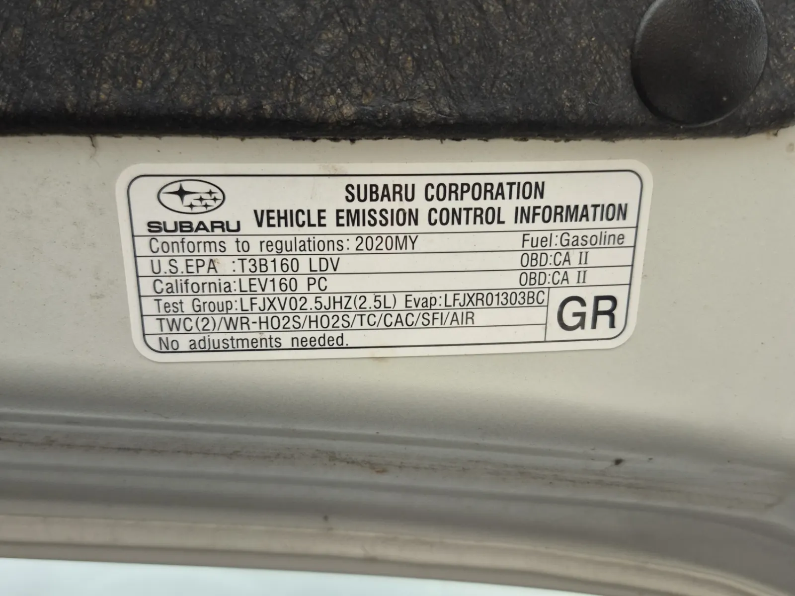 Emission Sticker Photo