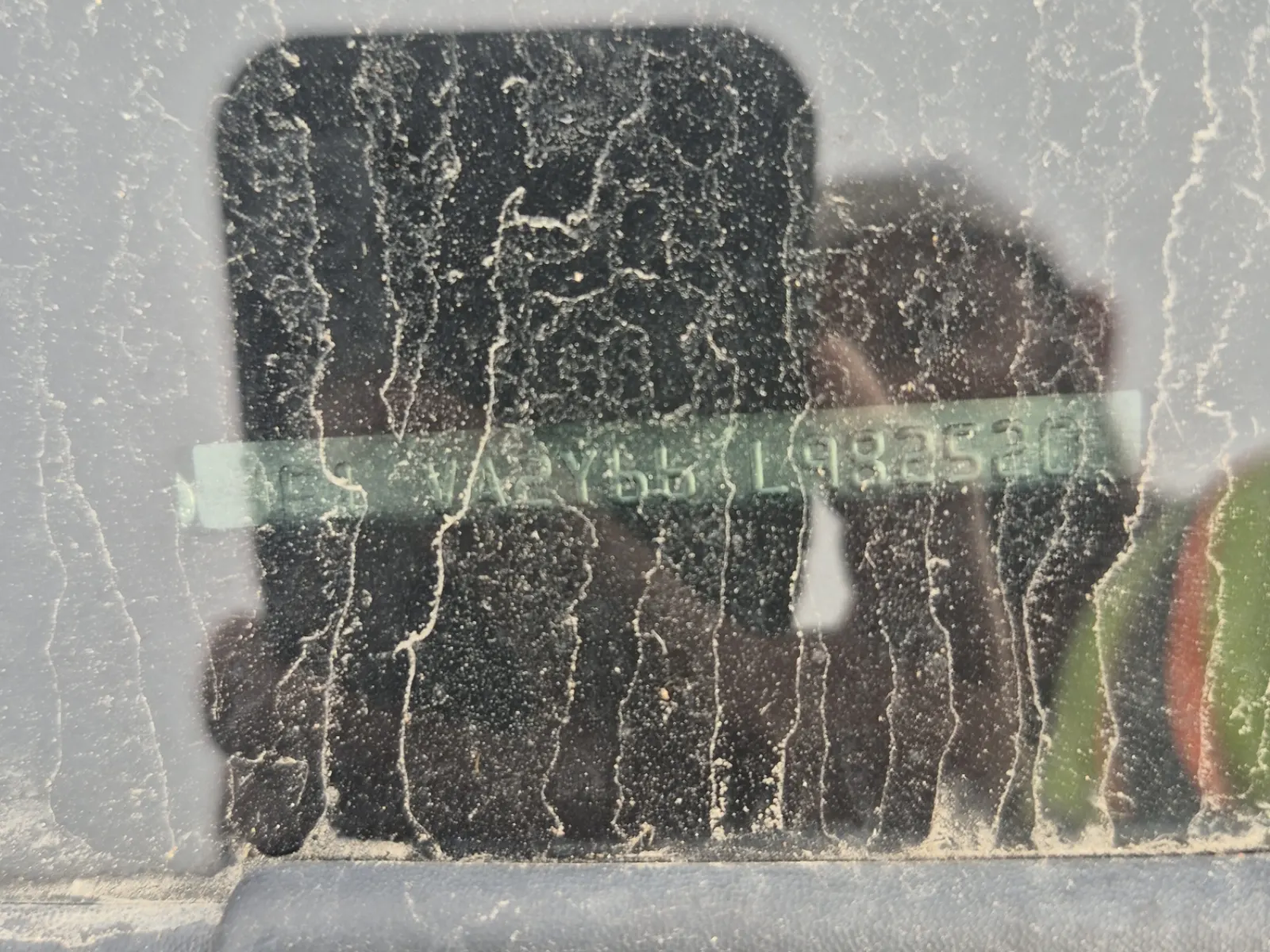 Dash VIN Plate Photo