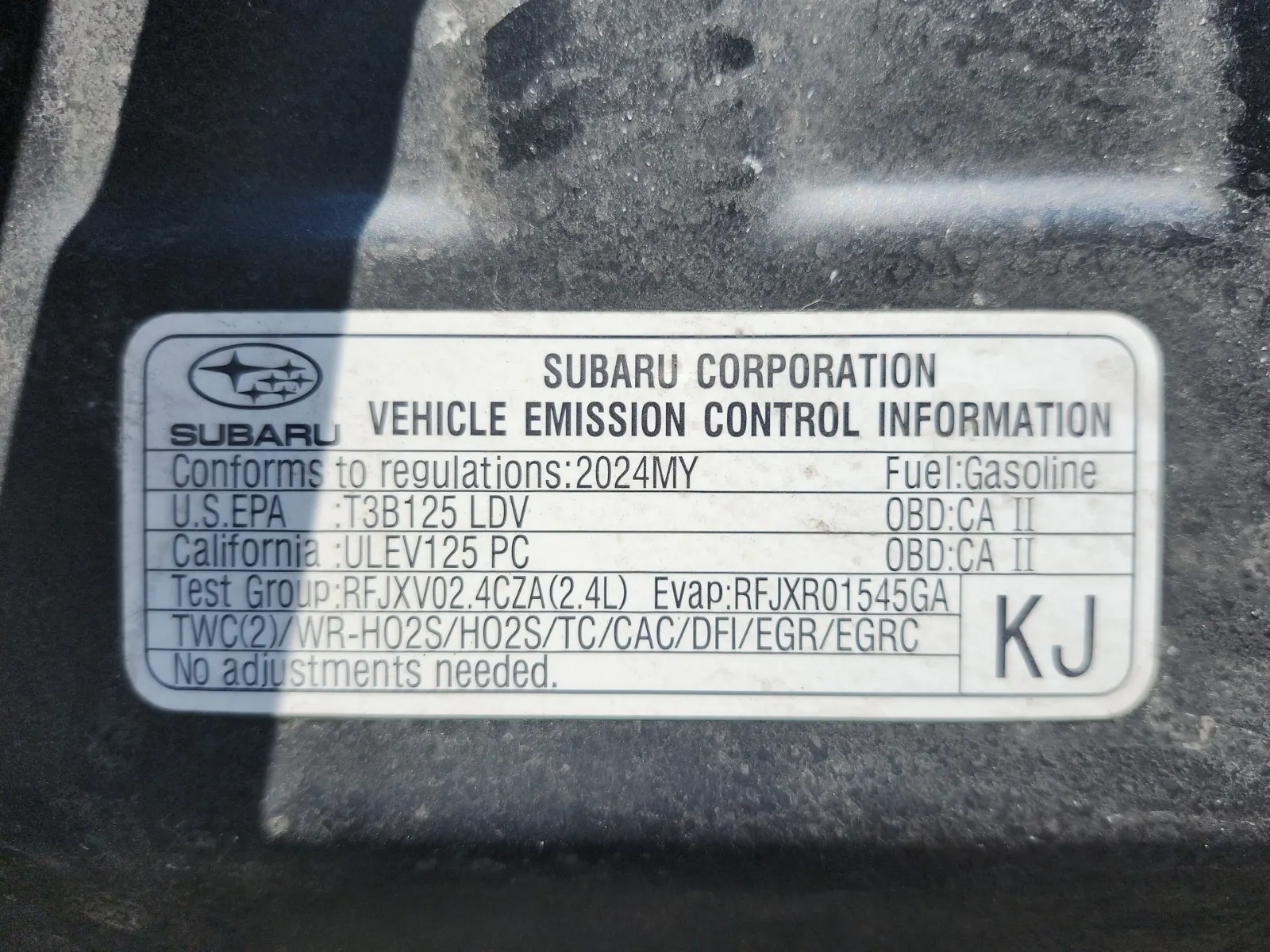 Emission Sticker Photo