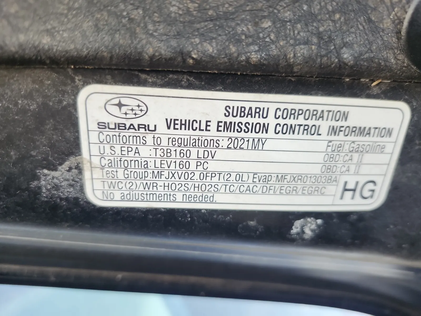 Emission Sticker Photo