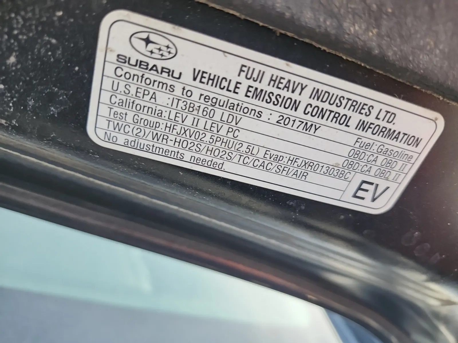 Emission Sticker Photo