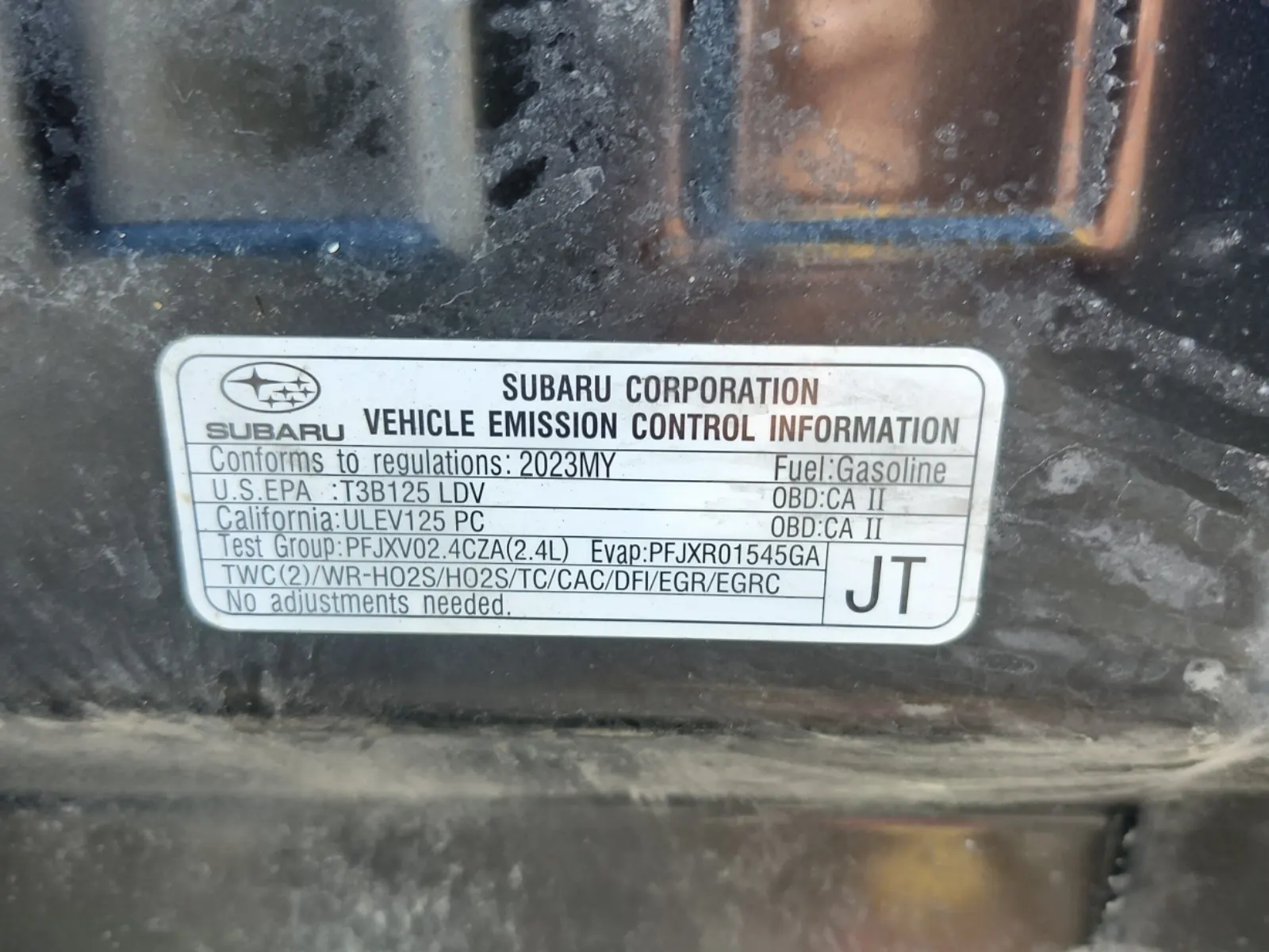 Emission Sticker Photo