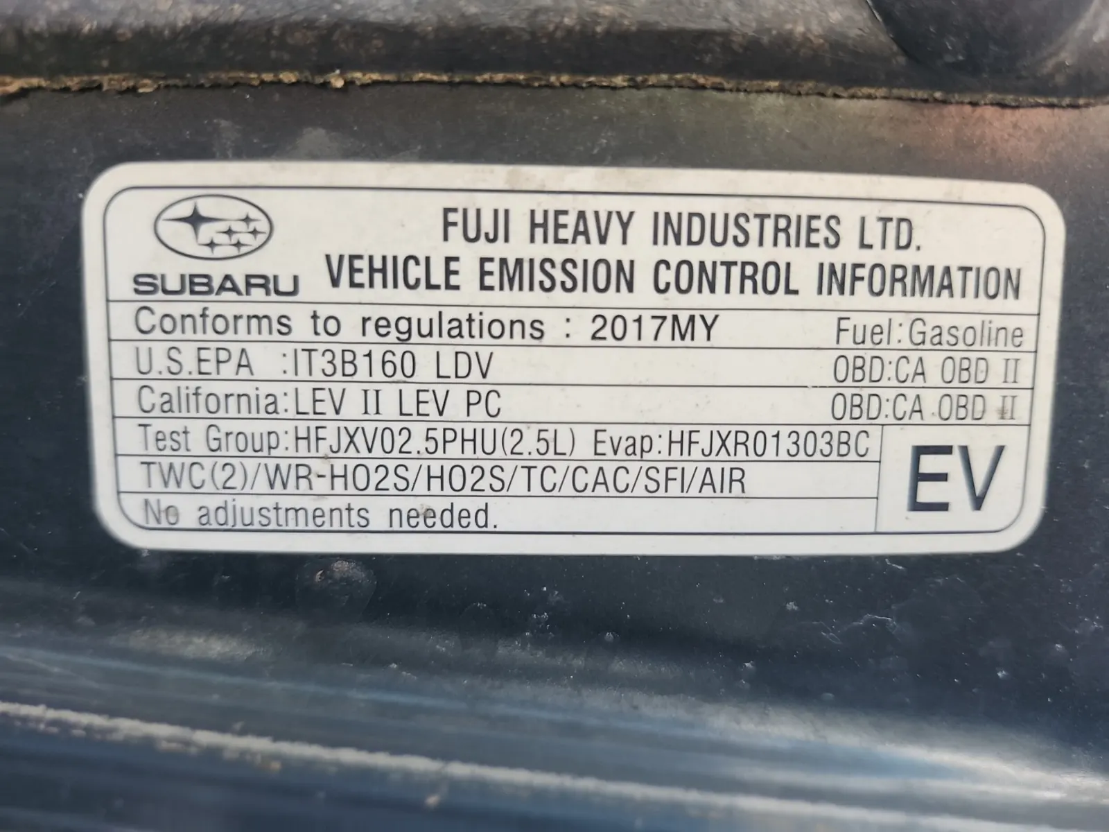 Emission Sticker Photo