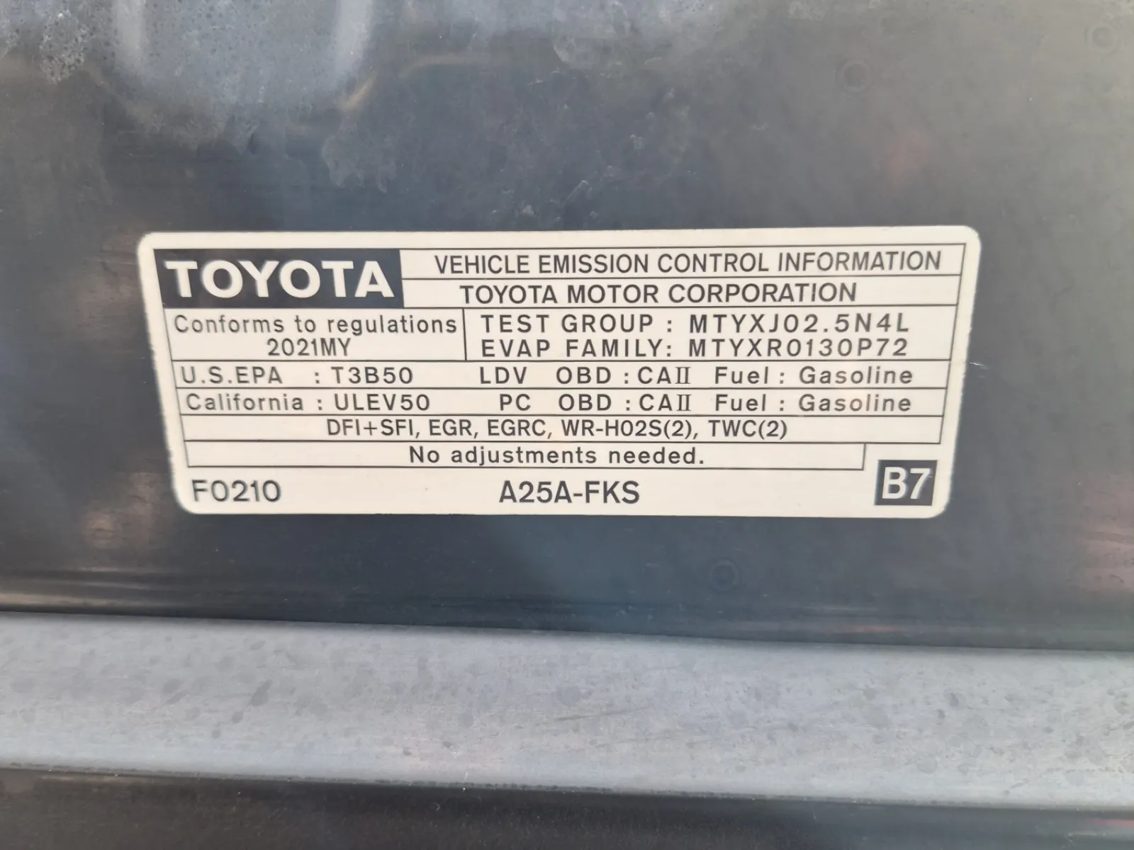 Emission Sticker Photo