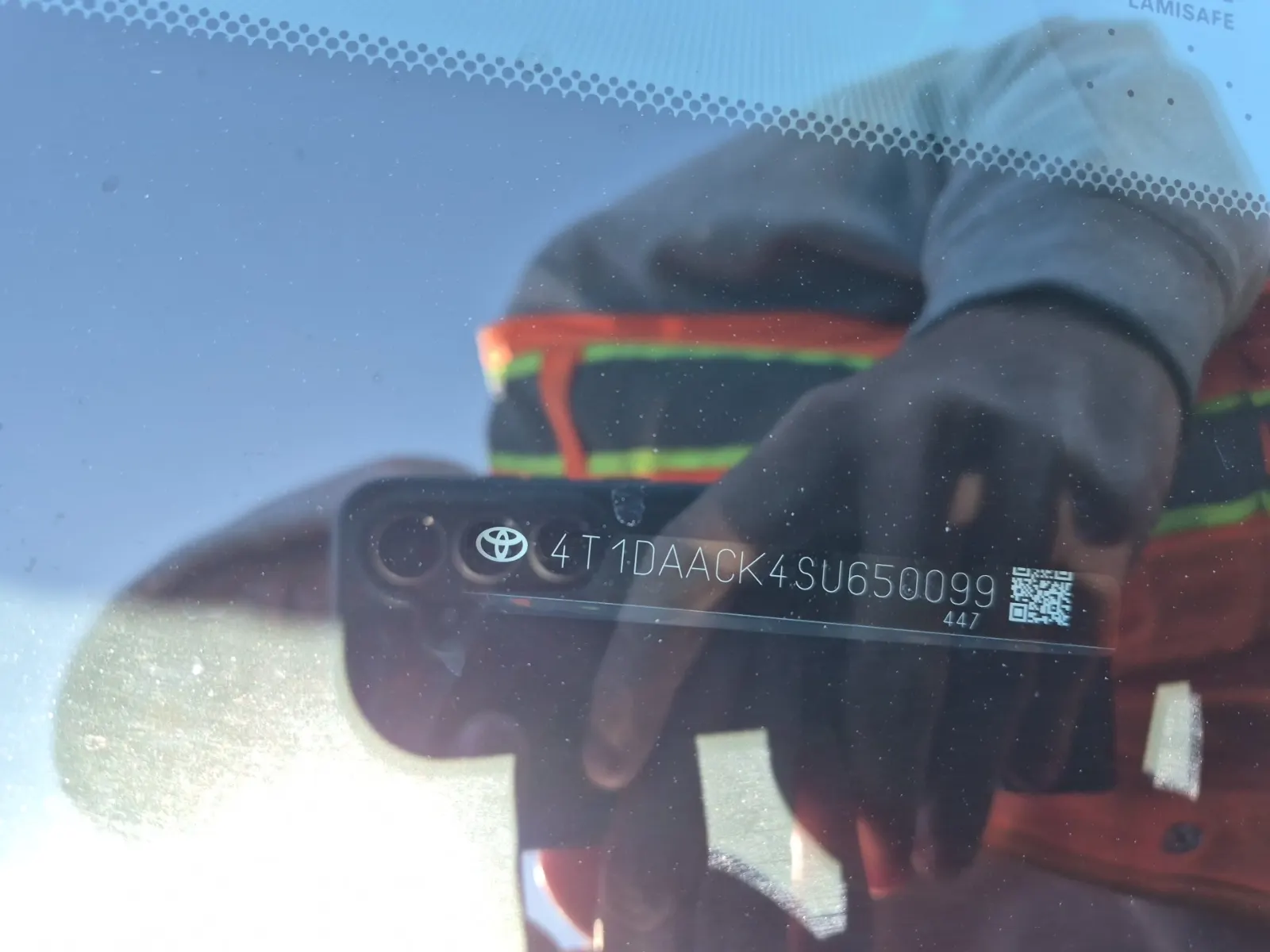 Dash VIN Plate Photo