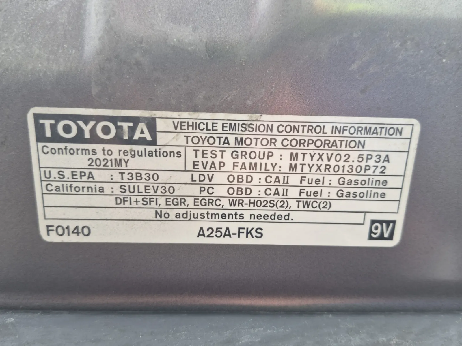 Emission Sticker Photo