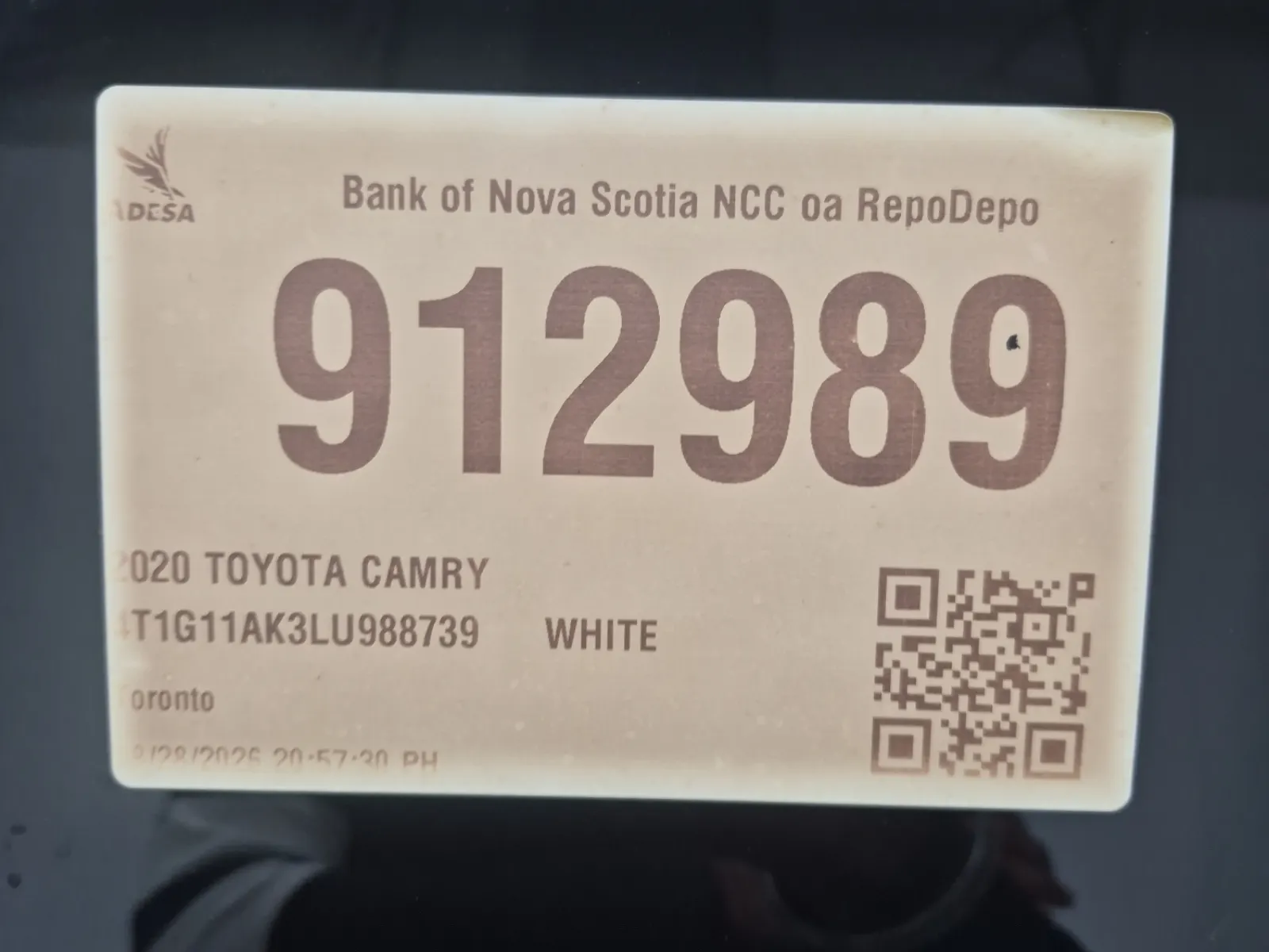 Inventory Label Photo