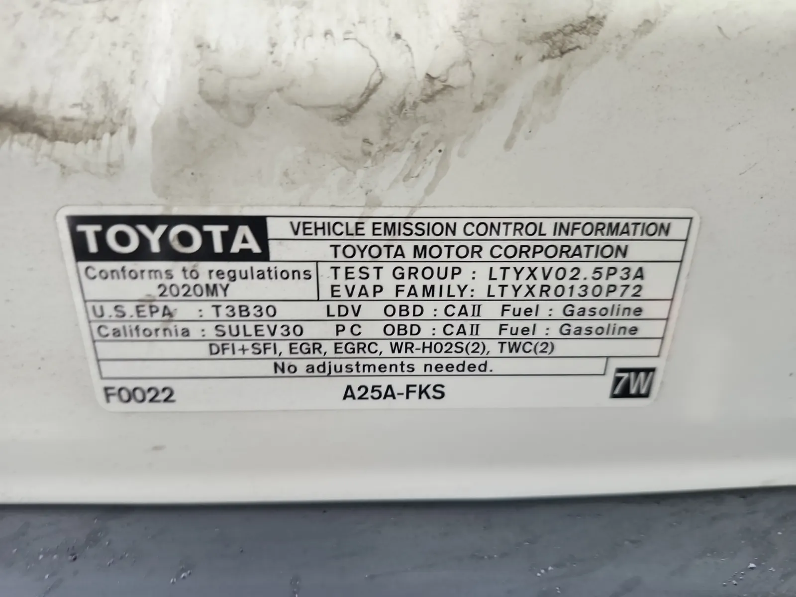 Emission Sticker Photo