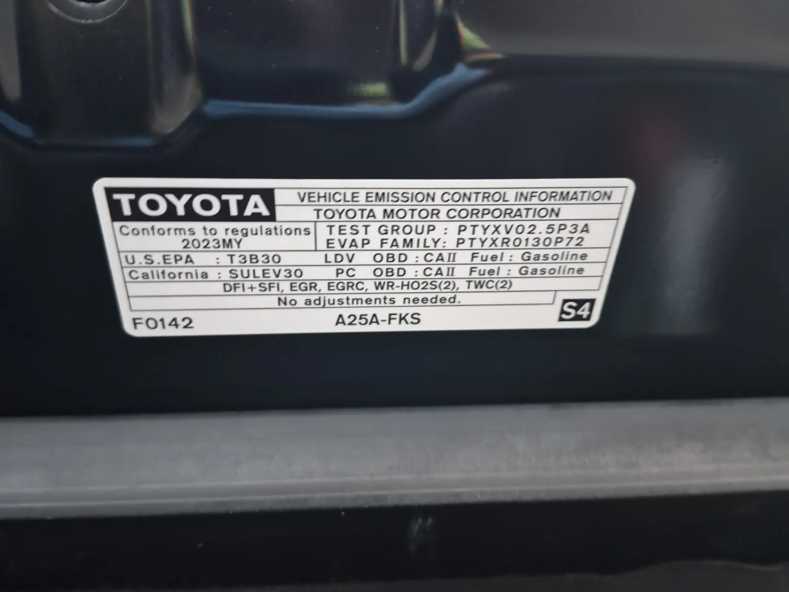 Emission Sticker Photo