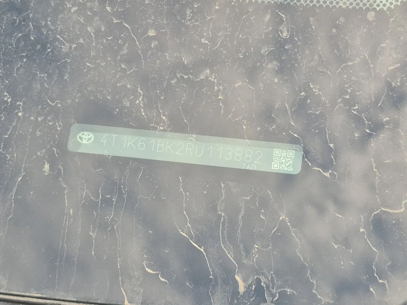 Dash VIN Plate Photo