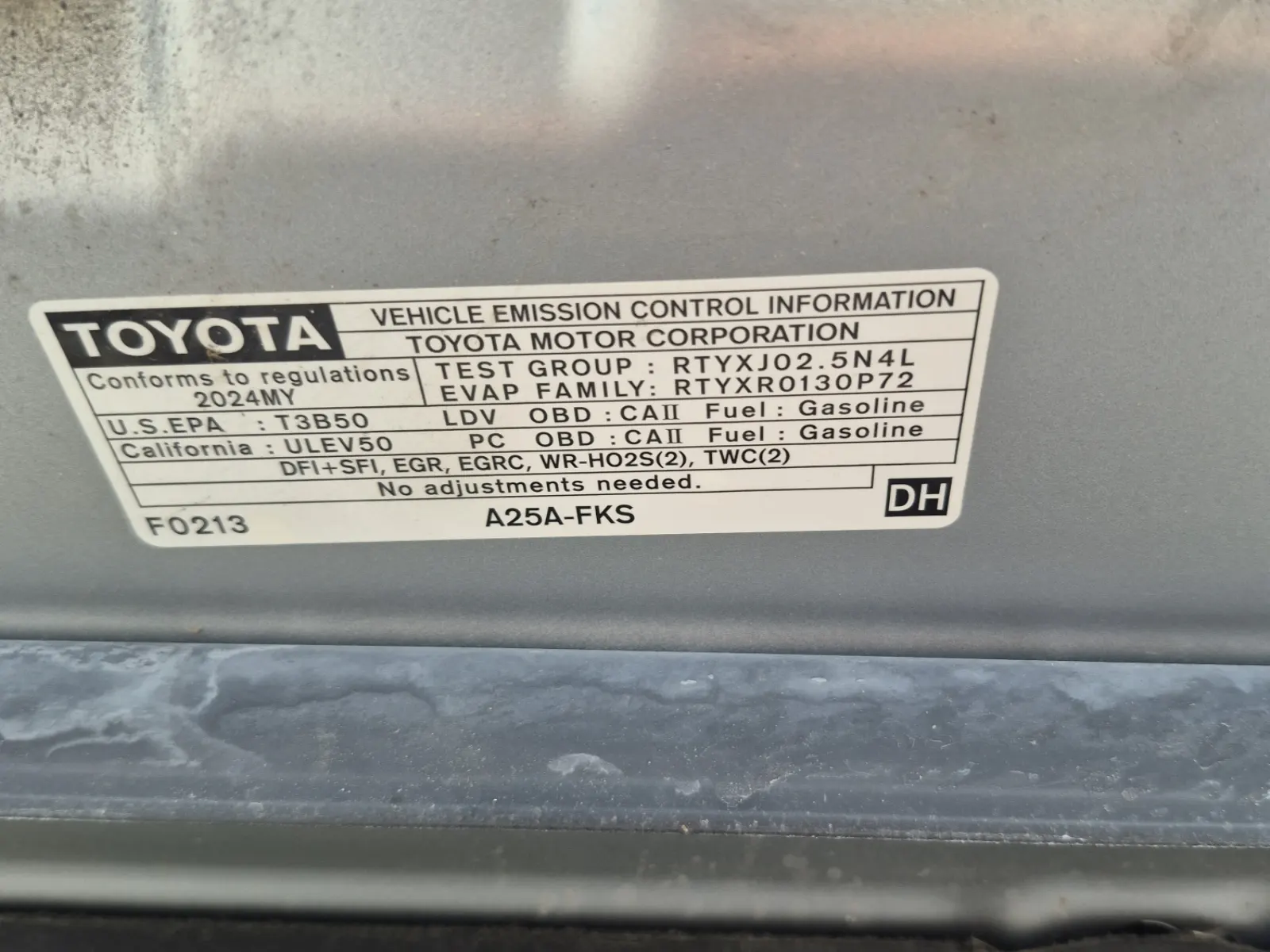 Emission Sticker Photo