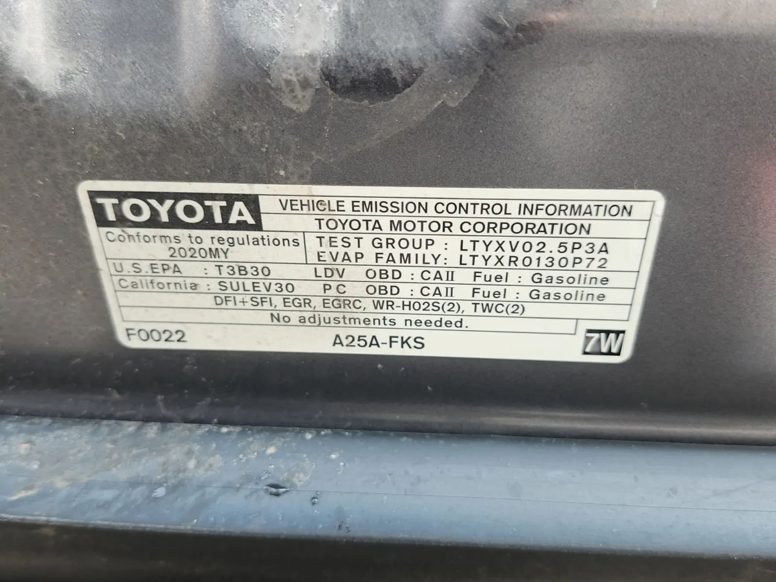 Emission Sticker Photo