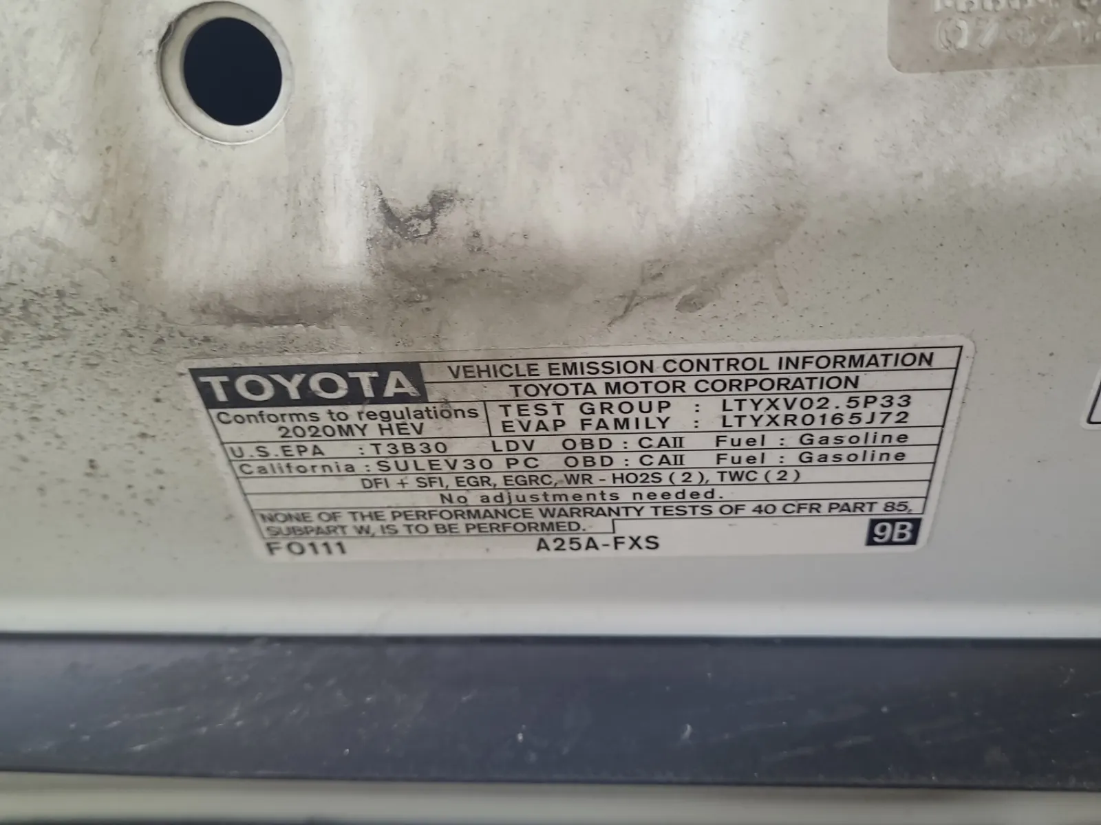 Emission Sticker Photo