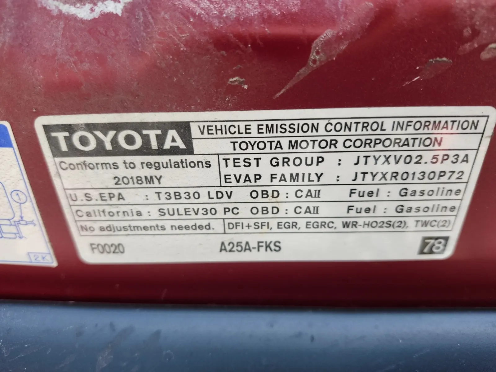 Emission Sticker Photo