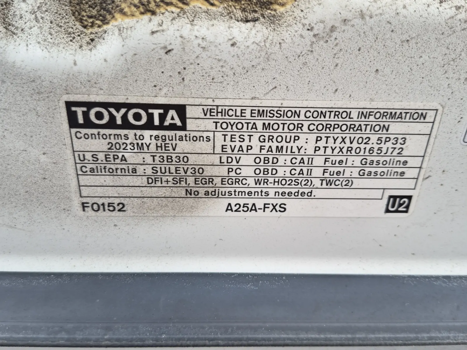 Emission Sticker Photo