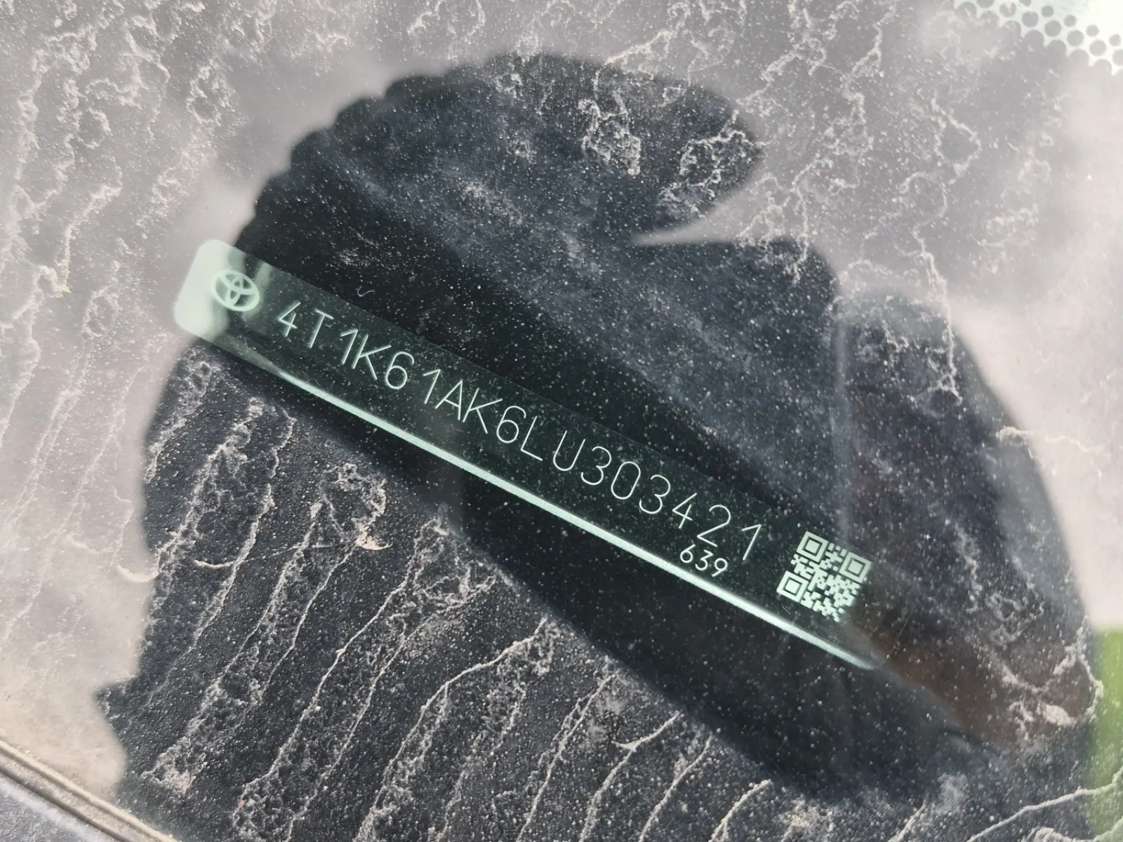 Dash VIN Plate Photo