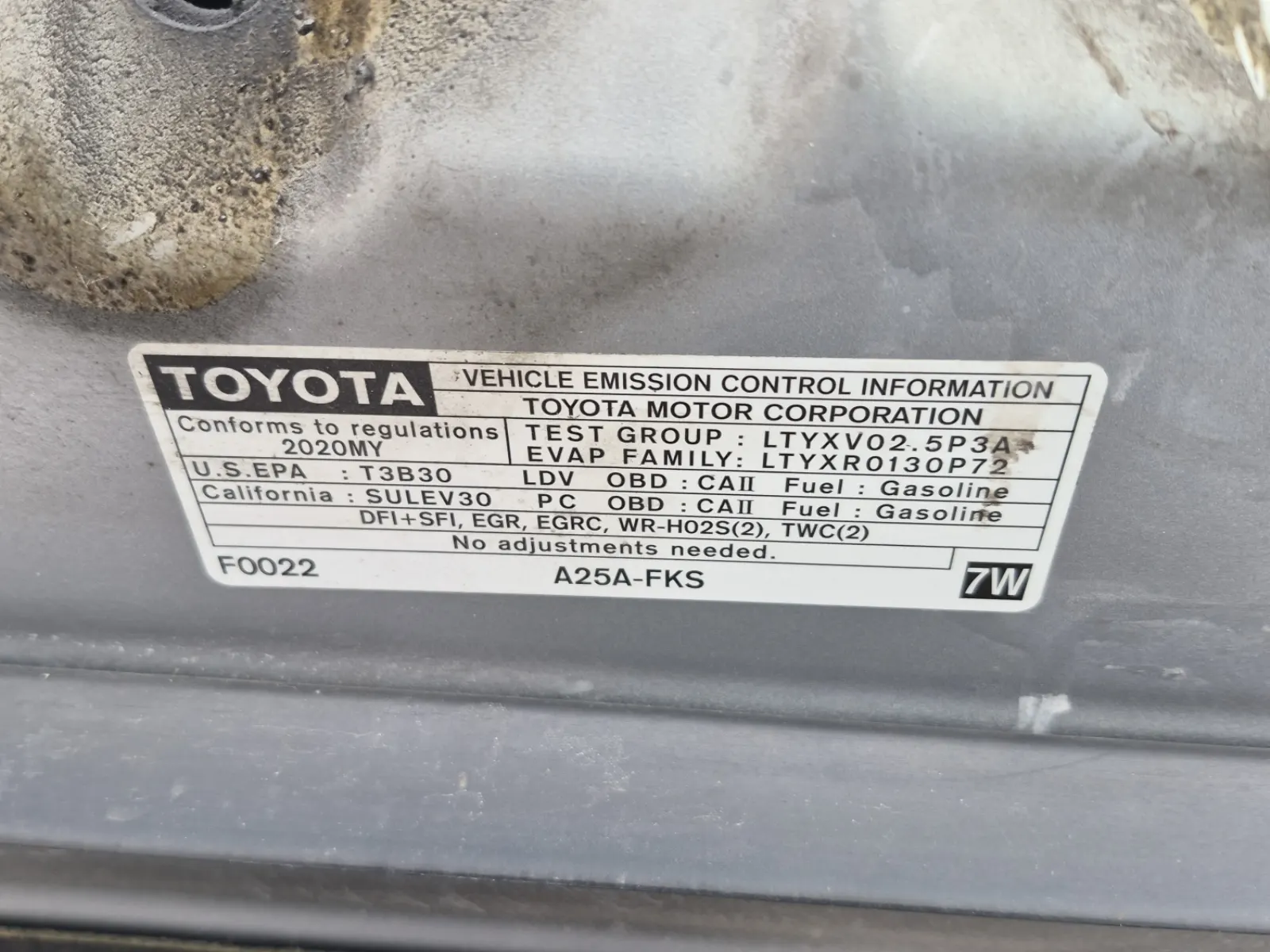 Emission Sticker Photo