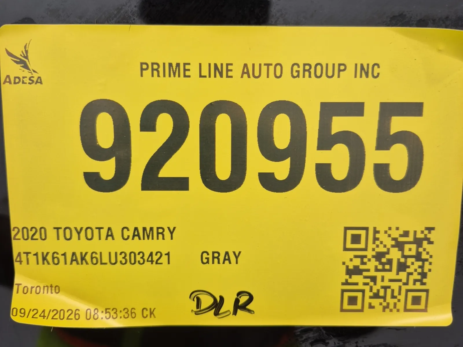 Inventory Label Photo