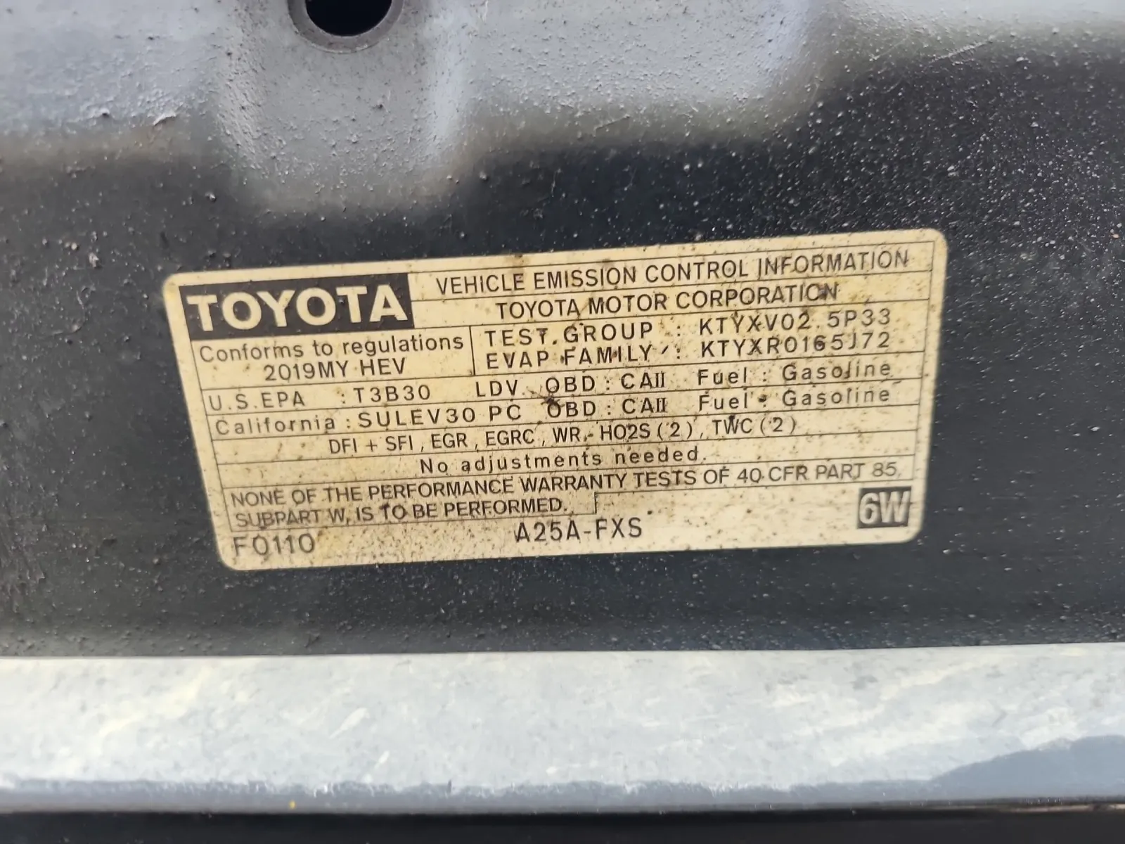 Emission Sticker Photo