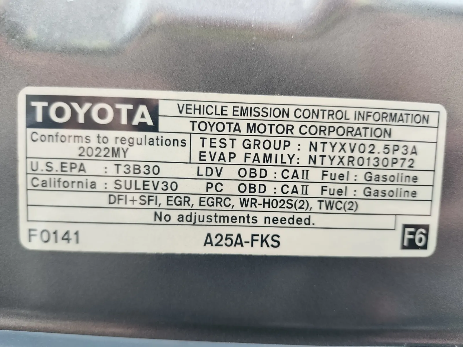 Emission Sticker Photo