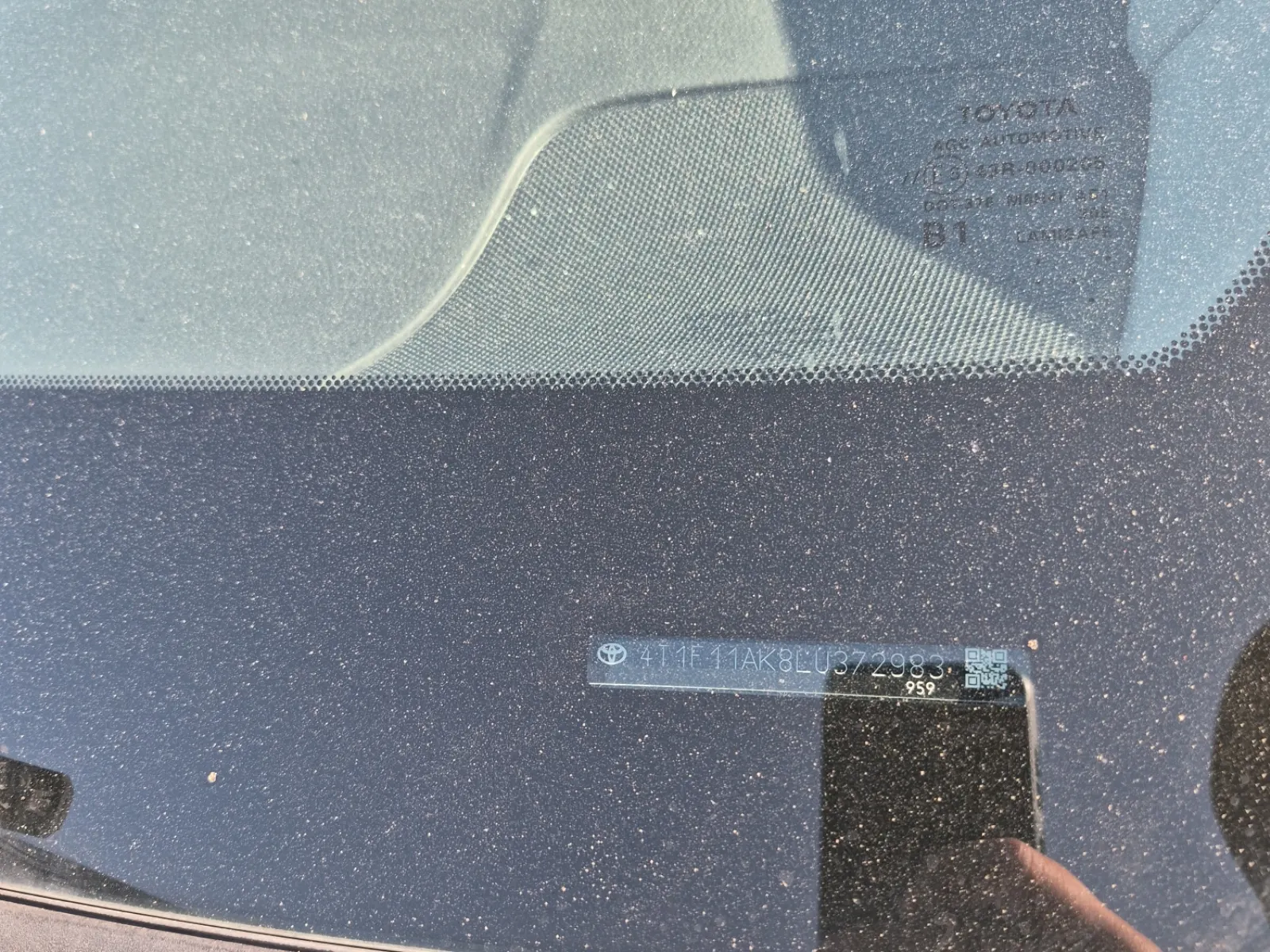 Dash VIN Plate Photo