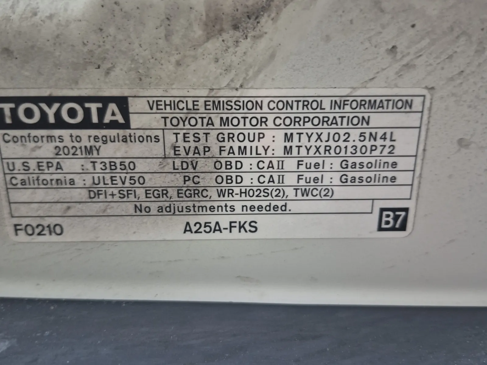 Emission Sticker Photo