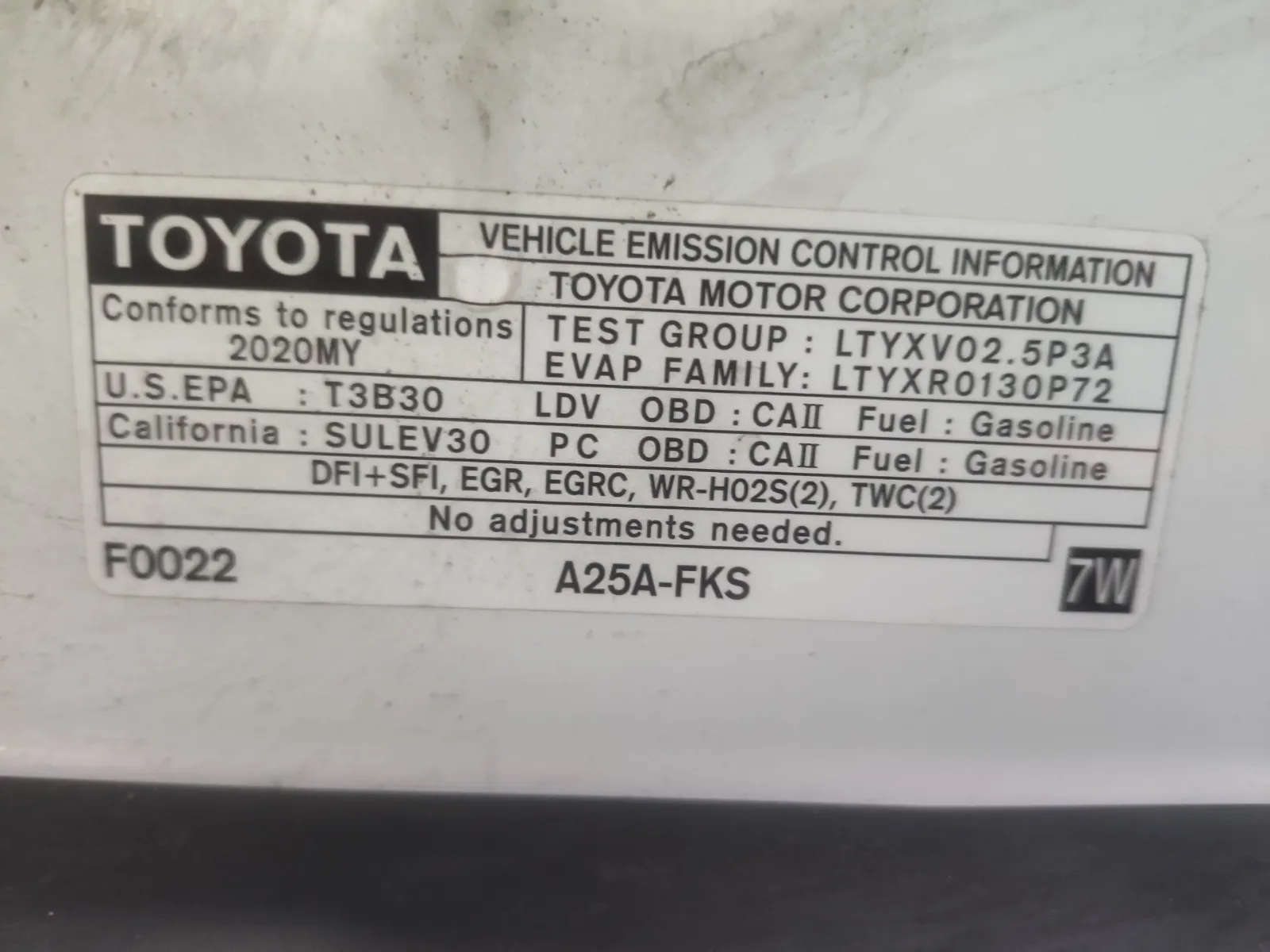 Emission Sticker Photo