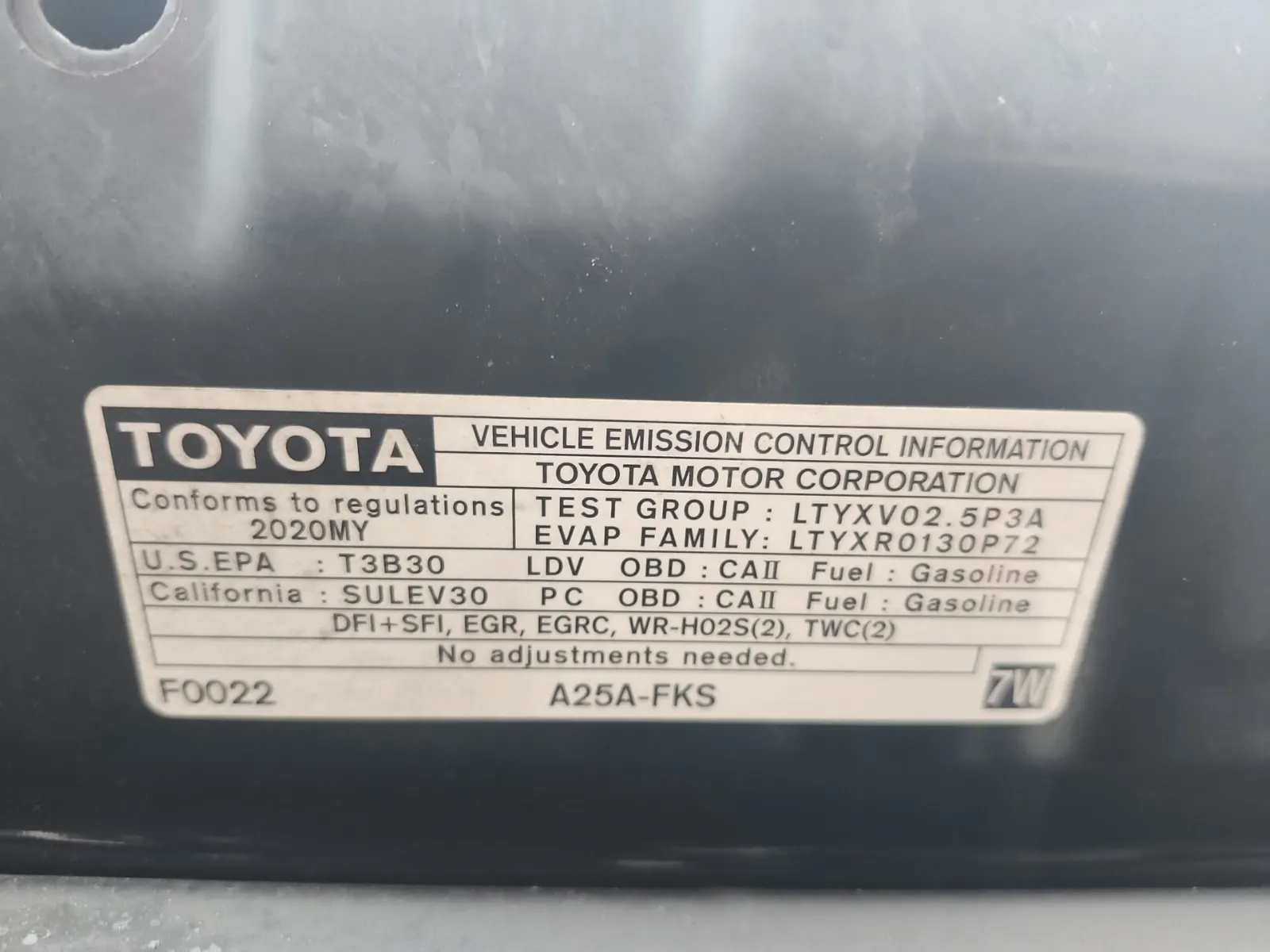 Emission Sticker Photo