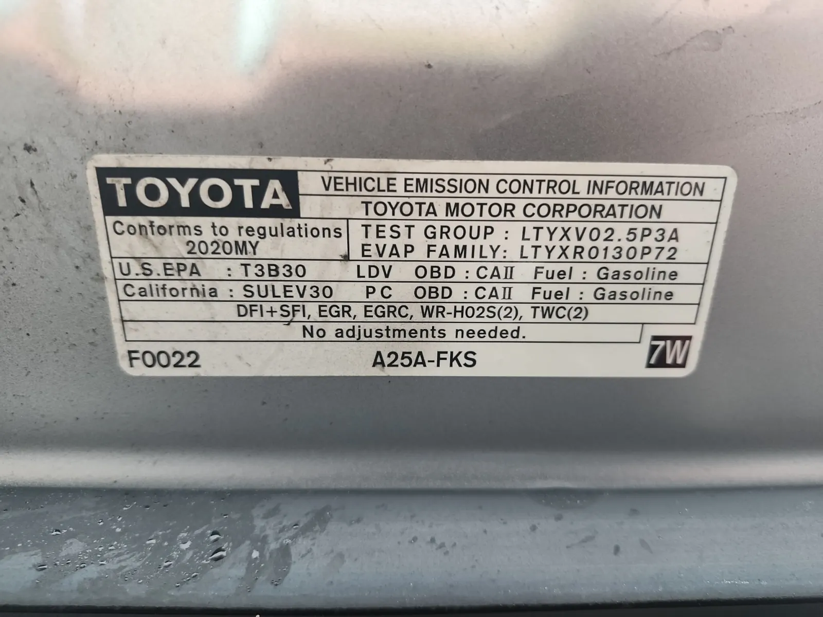 Emission Sticker Photo