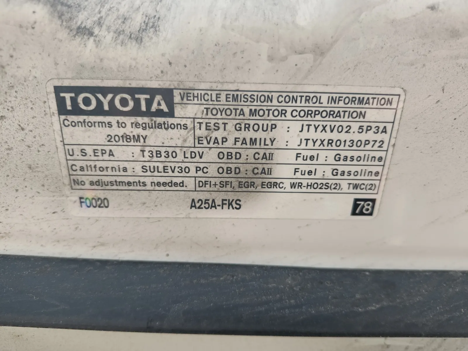 Emission Sticker Photo