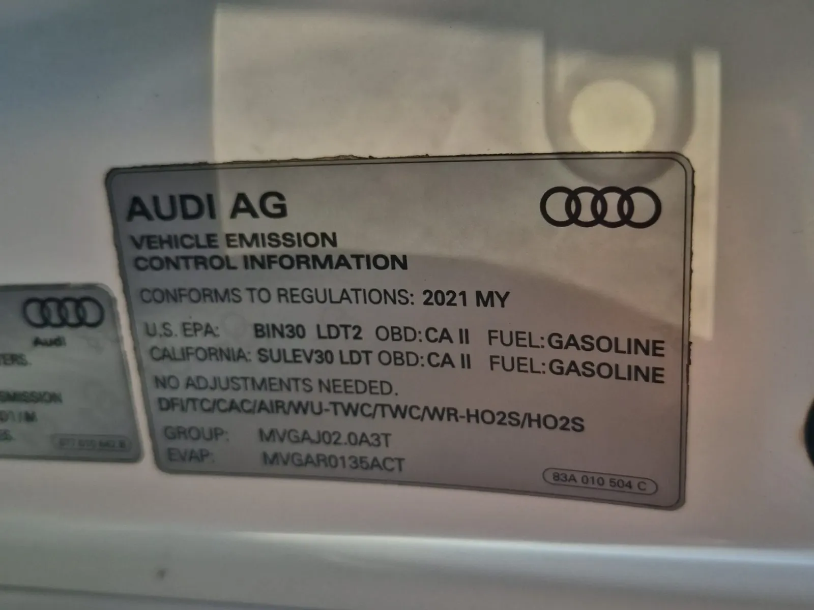 Emission Sticker Photo