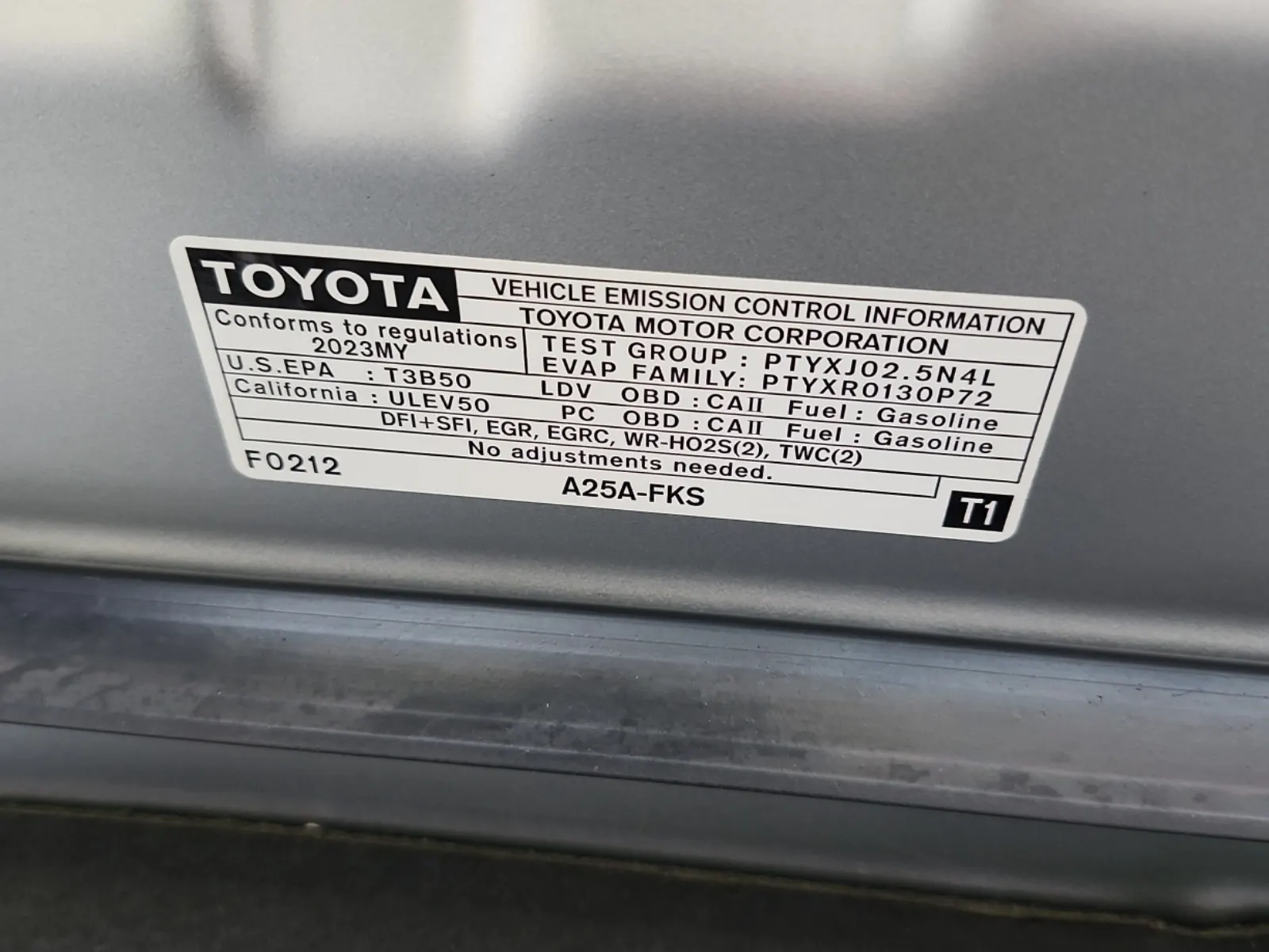 Emission Sticker Photo