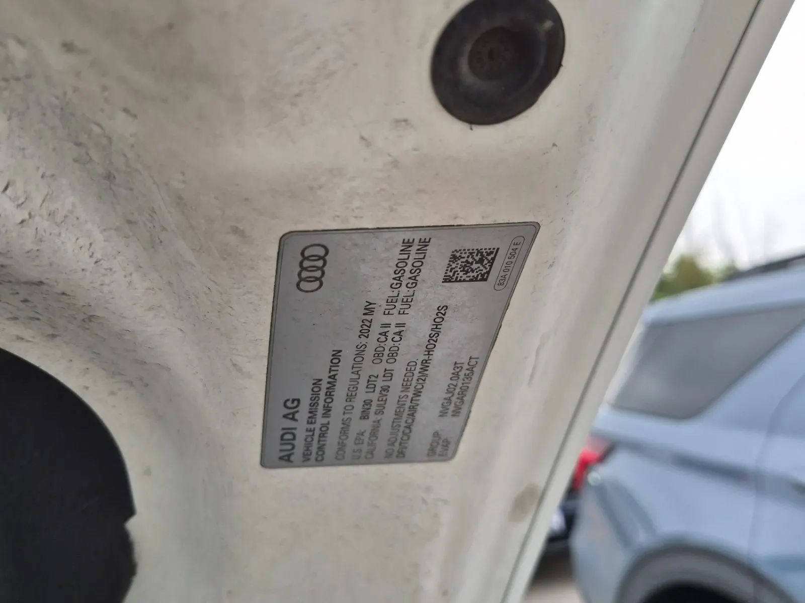 Emission Sticker Photo