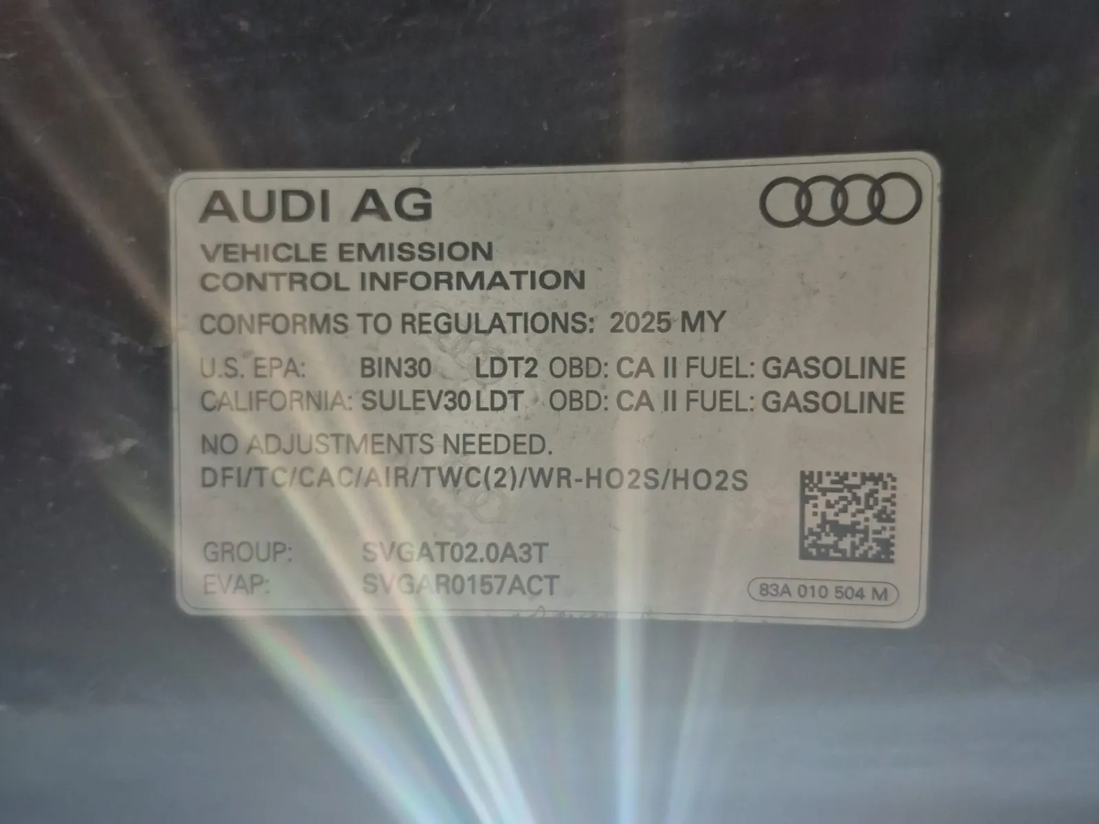 Emission Sticker Photo
