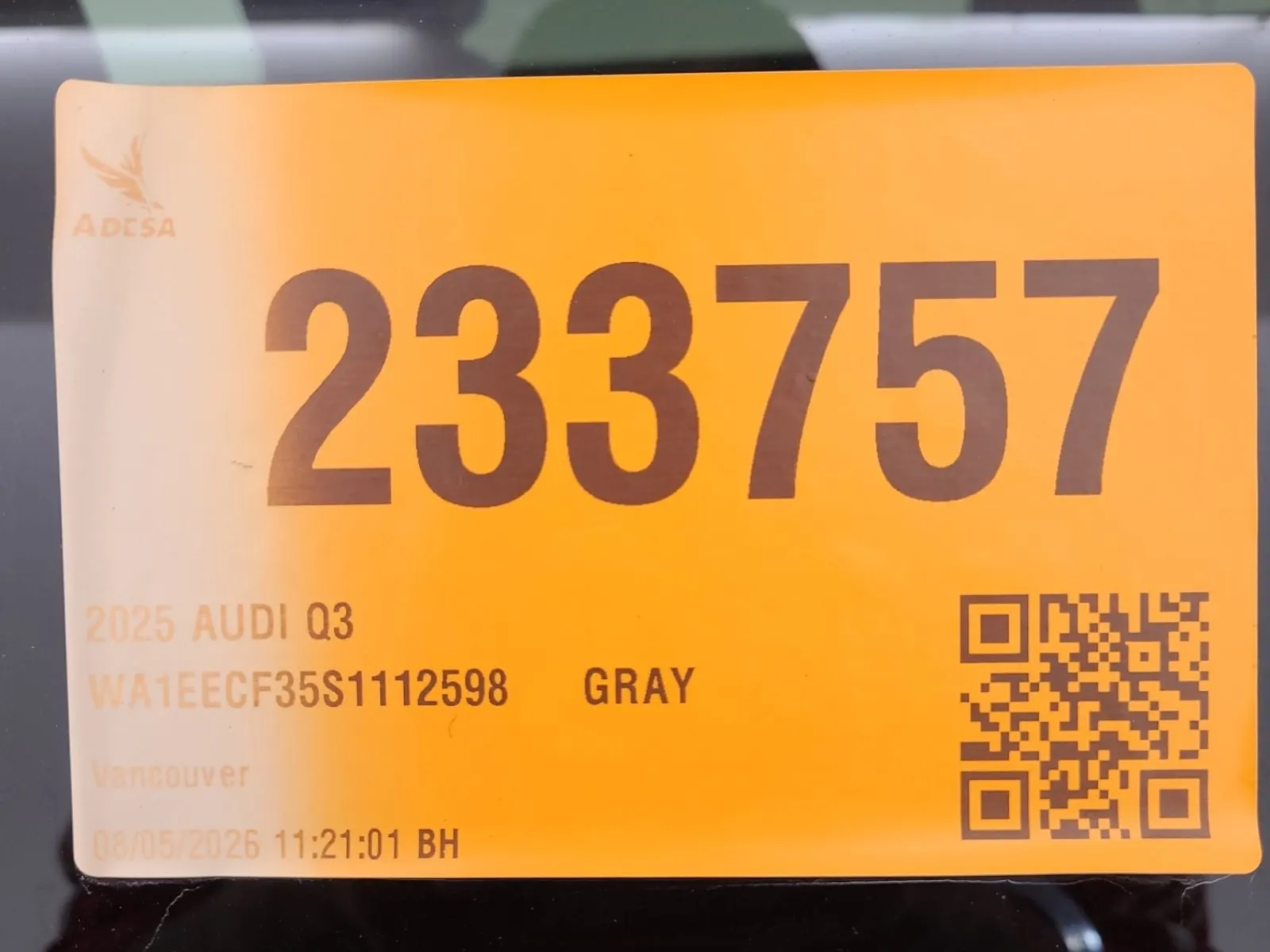 Inventory Label Photo