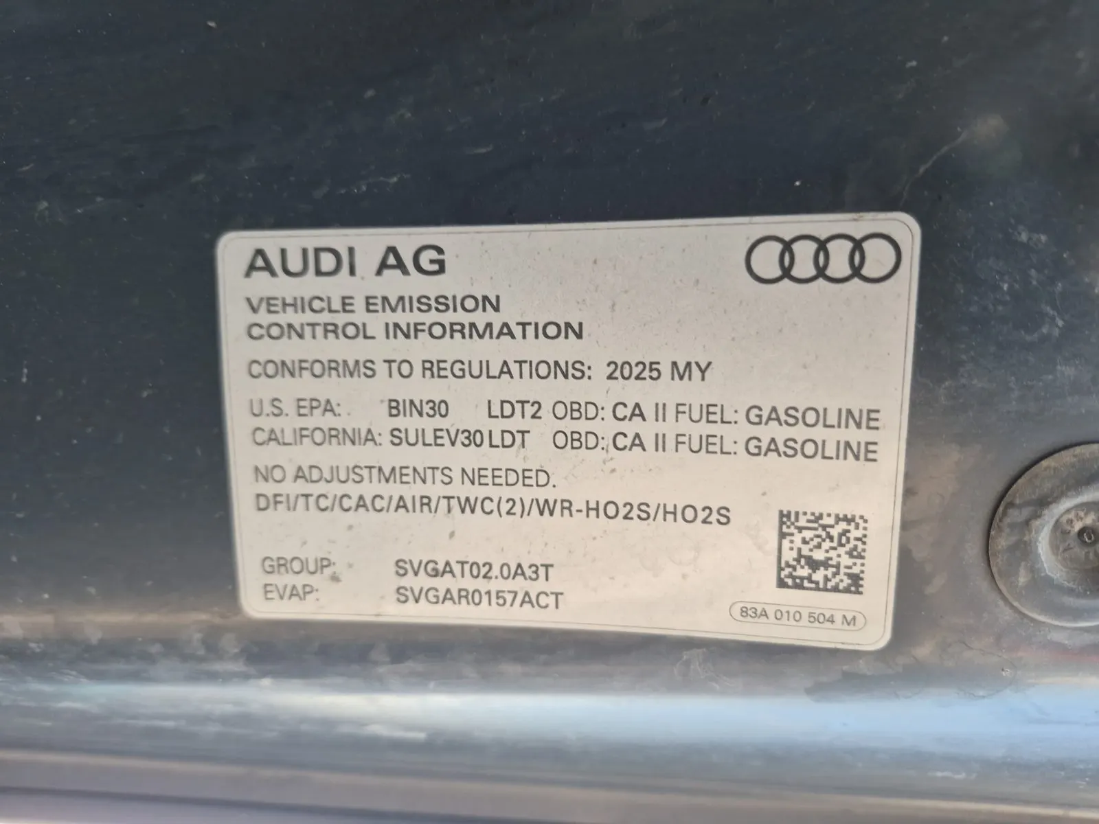 Emission Sticker Photo
