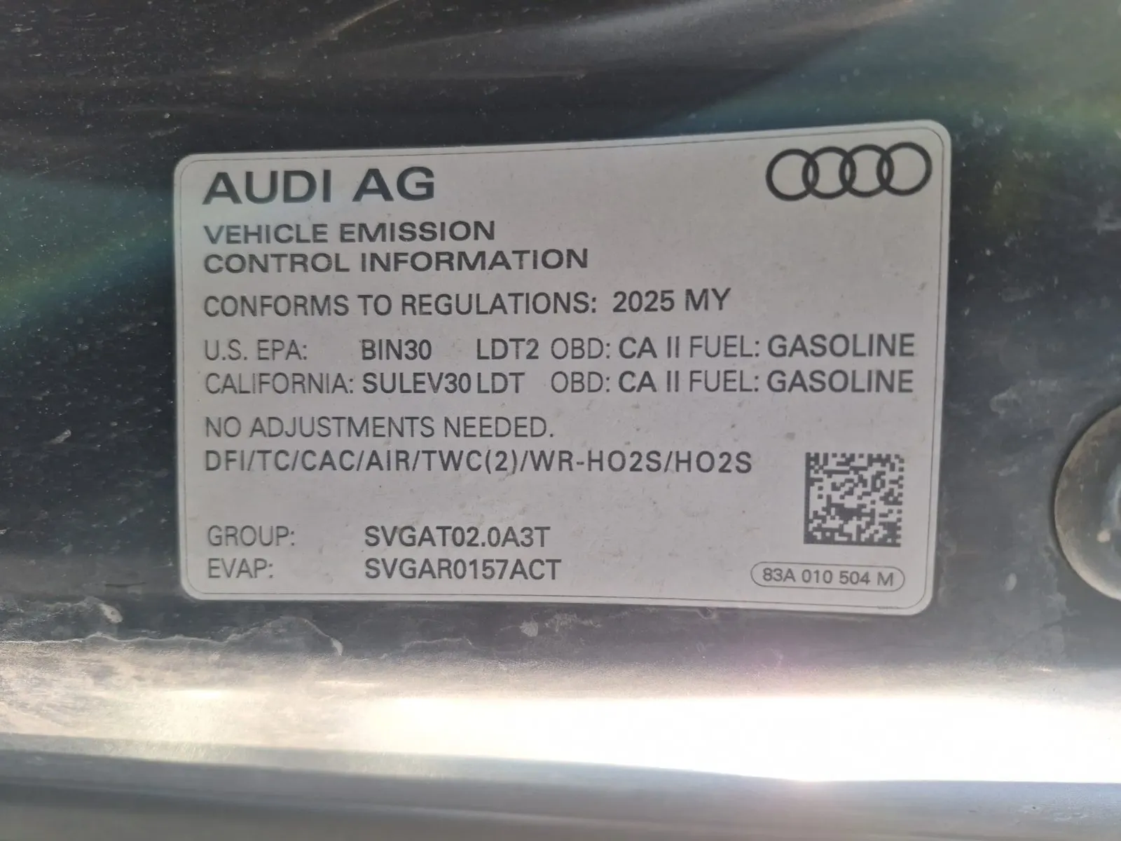 Emission Sticker Photo
