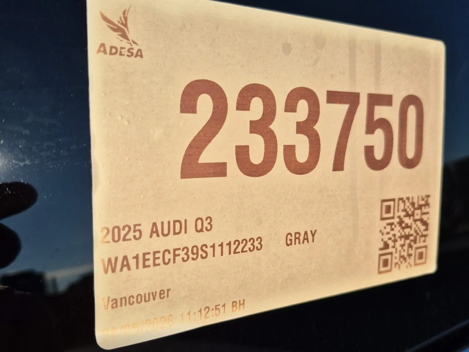 Inventory Label Photo
