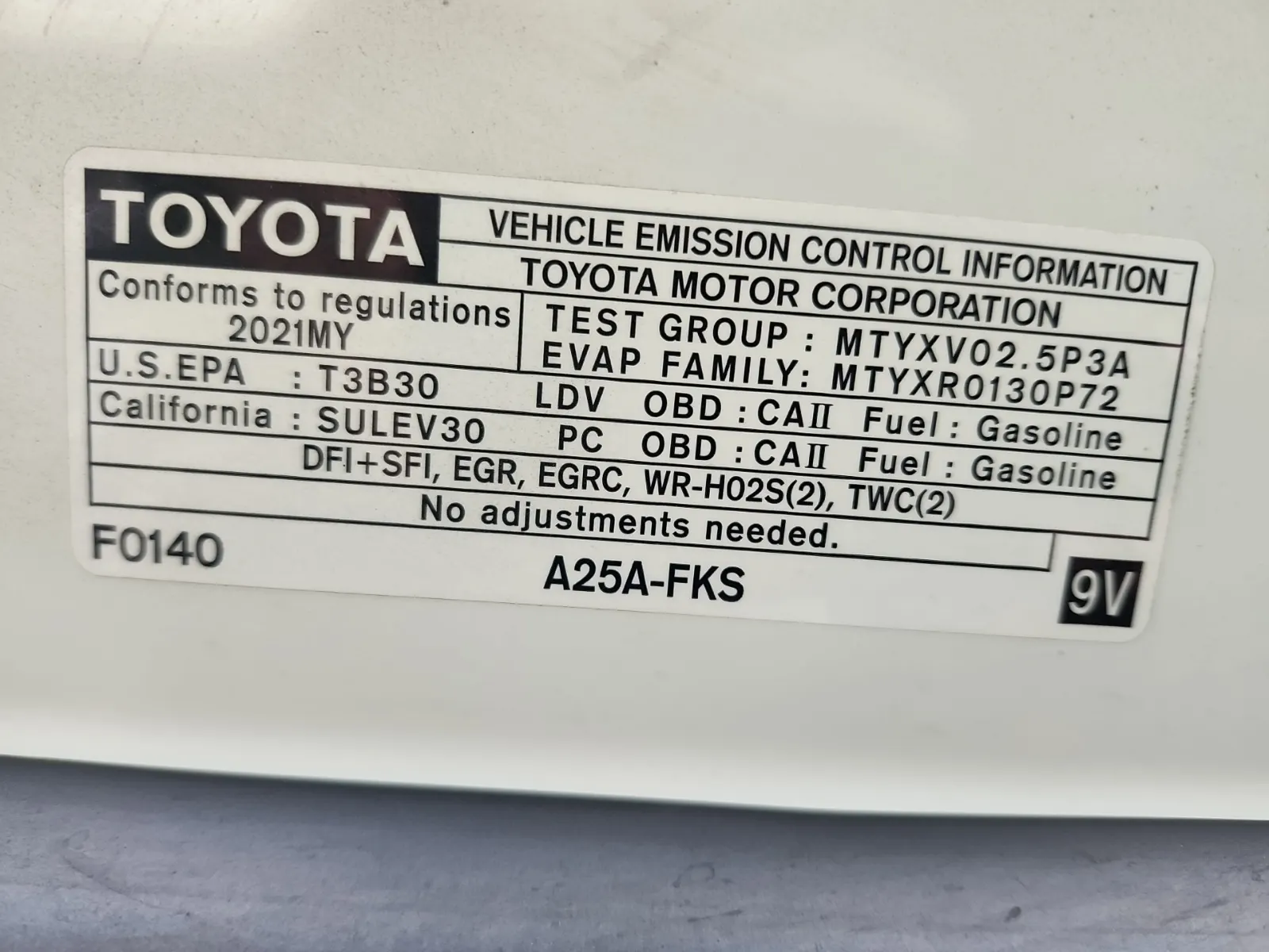 Emission Sticker Photo