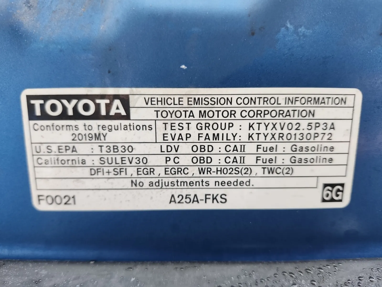 Emission Sticker Photo