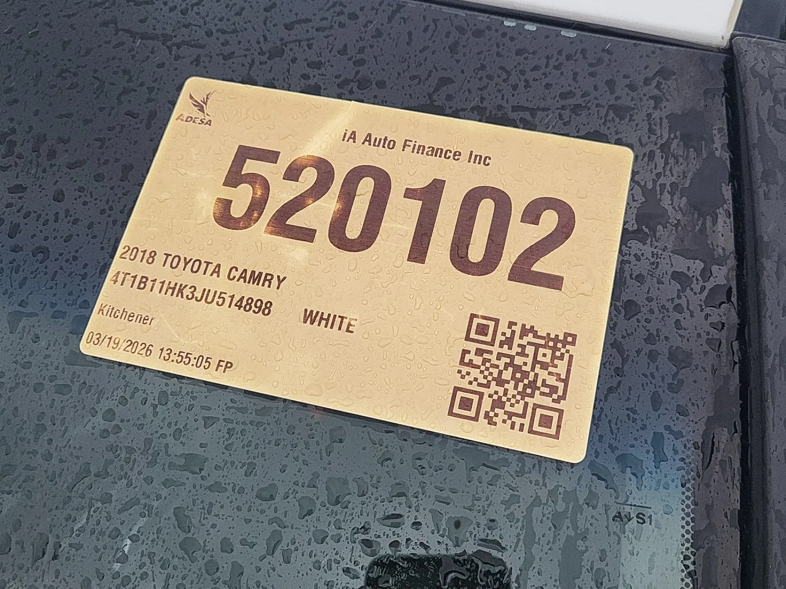 Inventory Label Photo