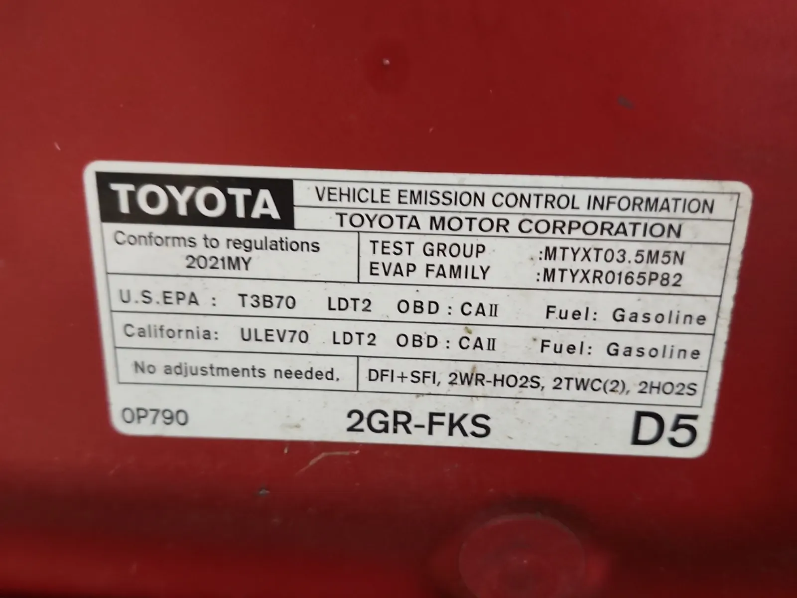 Emission Sticker Photo