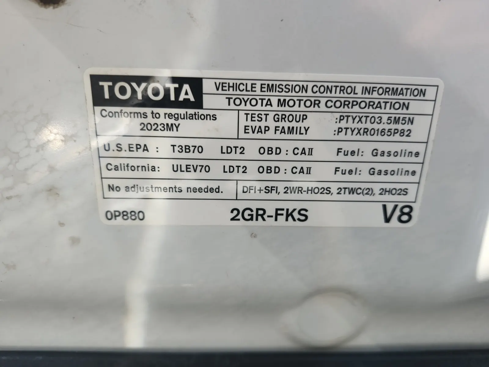 Emission Sticker Photo