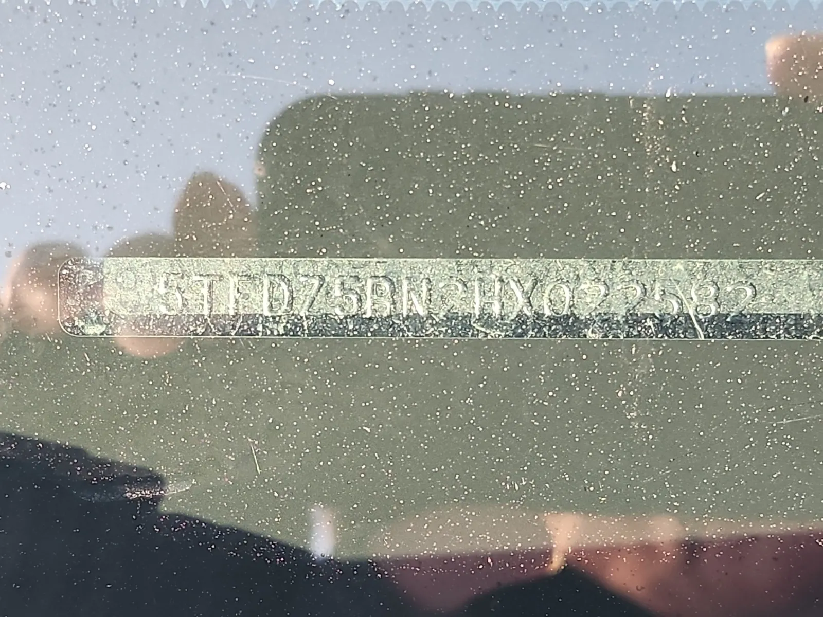 Dash VIN Plate Photo