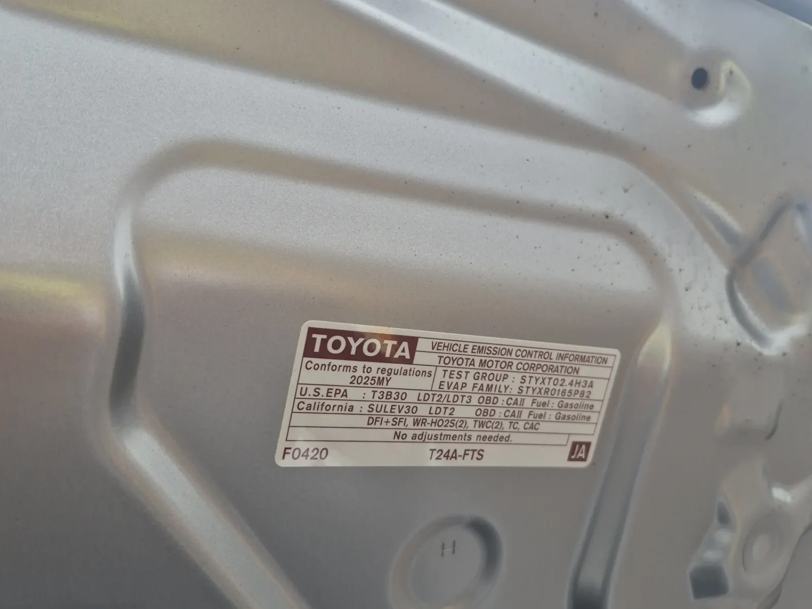 Emission Sticker Photo